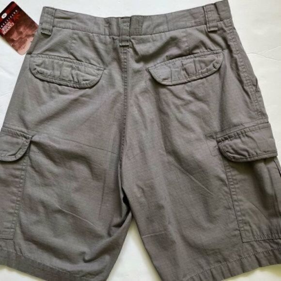 CANYON Guide Outfitters mens cargo shorts 32 gray pockets zipper button NWT - Picture 4 of 14